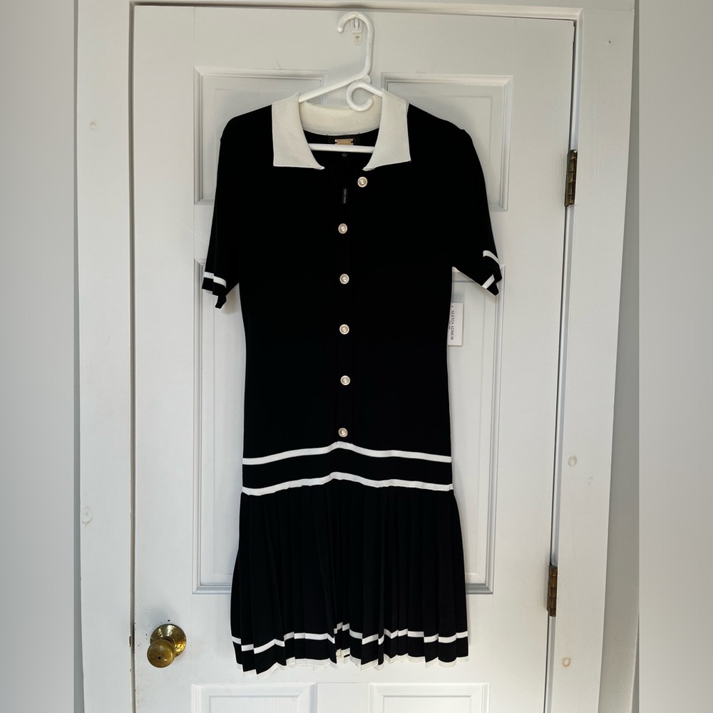 Alexia Admor black and white tennis style dress. NWT